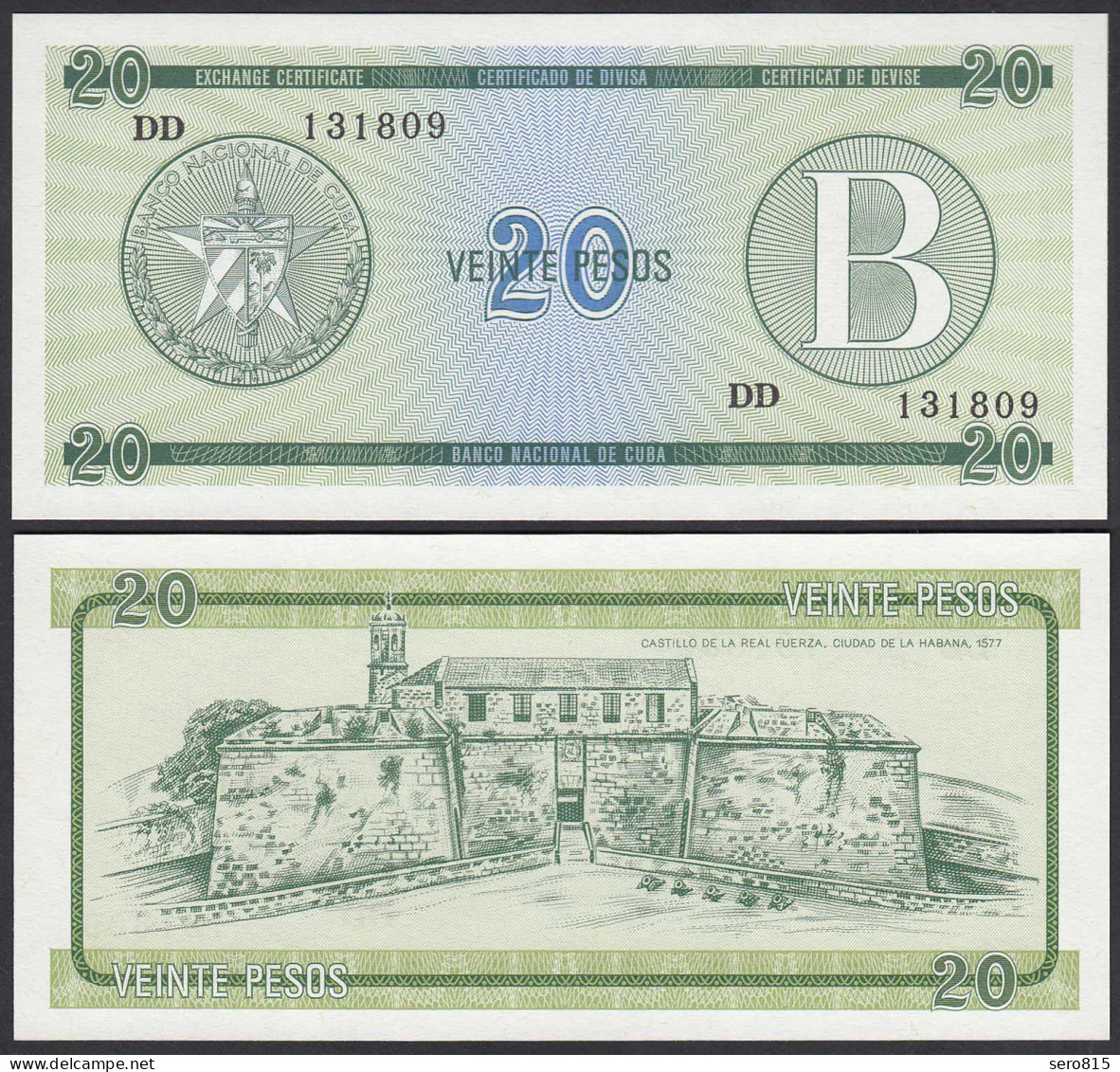 Kuba - Cuba 20 Peso Foreign Exchange Certificates 1985 Pick FX9 UNC (1)  (25715 - Autres - Amérique