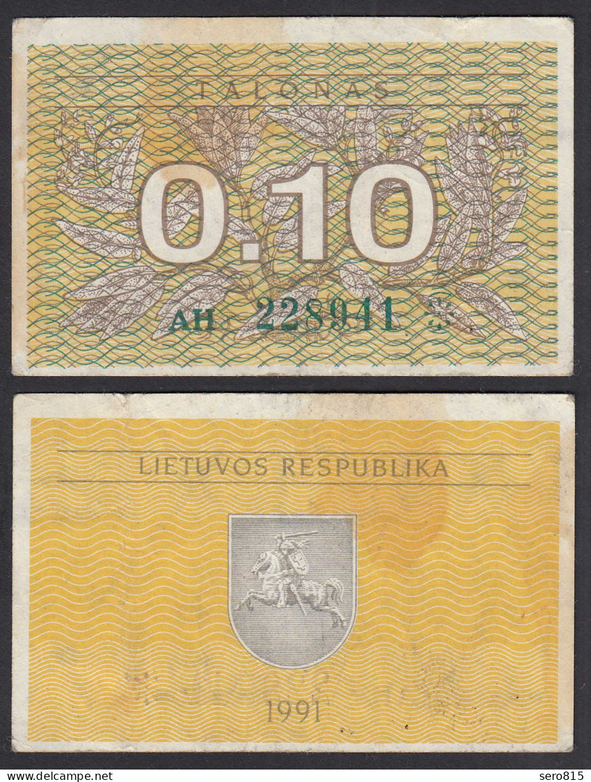 Litauen - Lithunia 0,10 Talonas 1991 Pick 29a Gebraucht    (31083 - Litauen