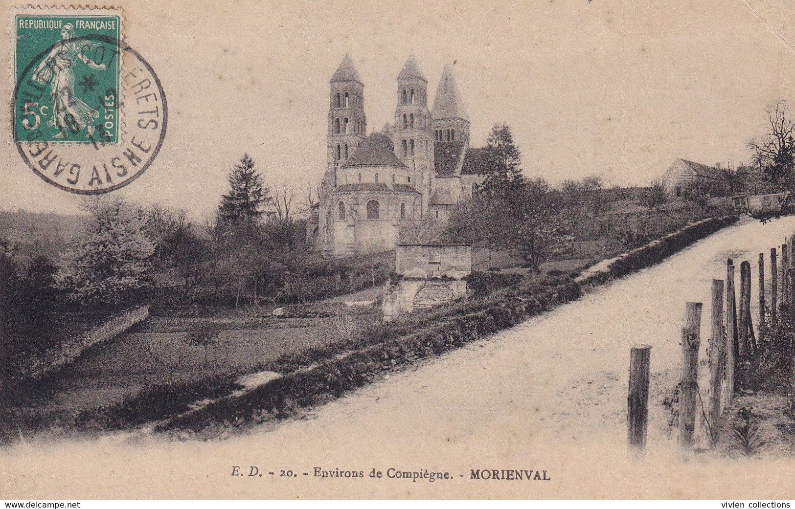 Cachet Recto / Verso De La Gare De Villers Cotterez (02 Aisne) 22 * 18 - 12 - 1913 Sur Carte De Morienval - Poste Ferroviaire