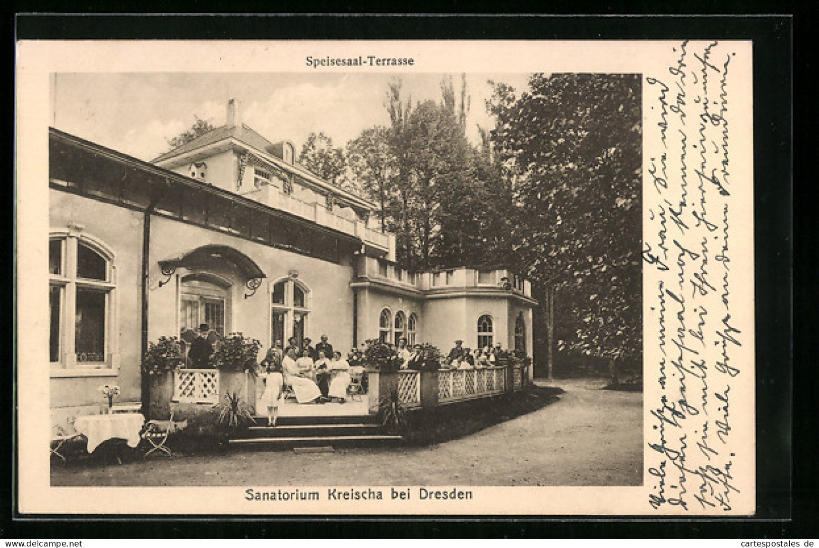 AK Kreischa /Dresden, Speisesaal-Terrasse Vom Sanatorium  - Kreischa