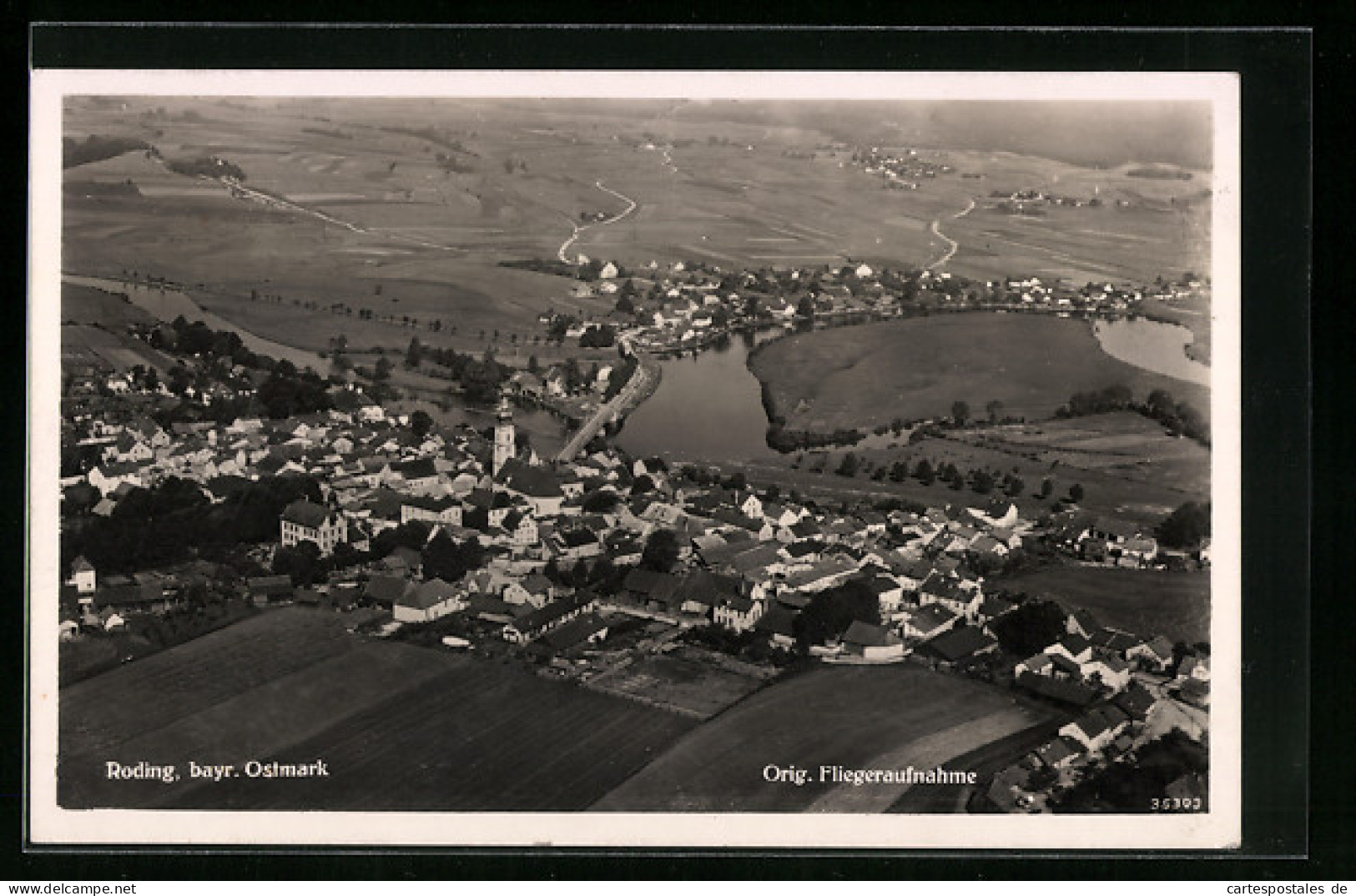 AK Roding /bayr. Ostmark, Ortsansicht Vom Flugzeug Aus  - Roding