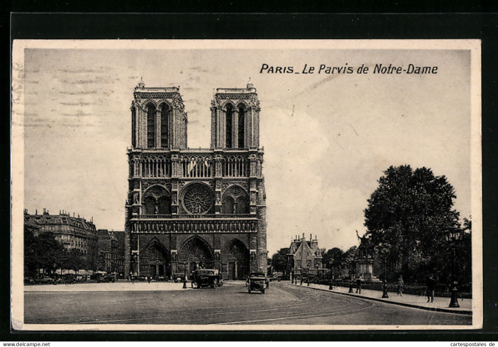 AK Paris, Cathédrale Notre-Dame, Vorderansicht  - Autres & Non Classés