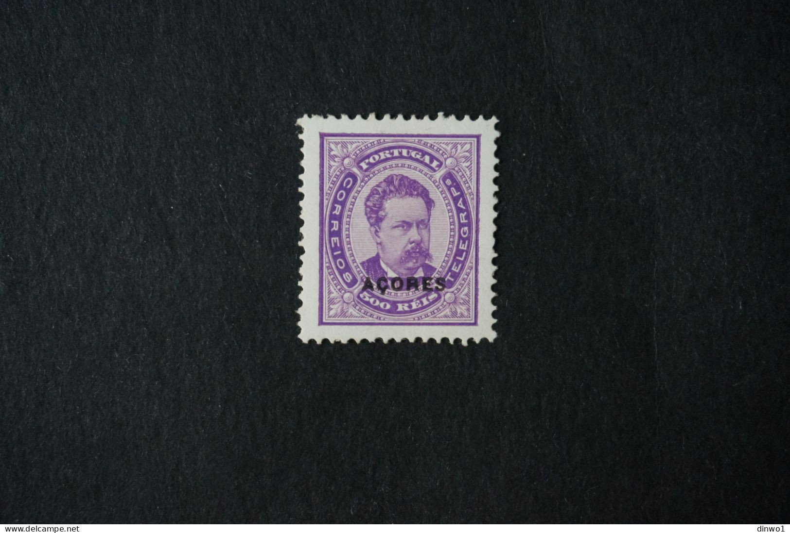 (T1) Azores - 1884 D. Carlos 500 R - Af.57 (Perf. 12½) - MH - Azoren