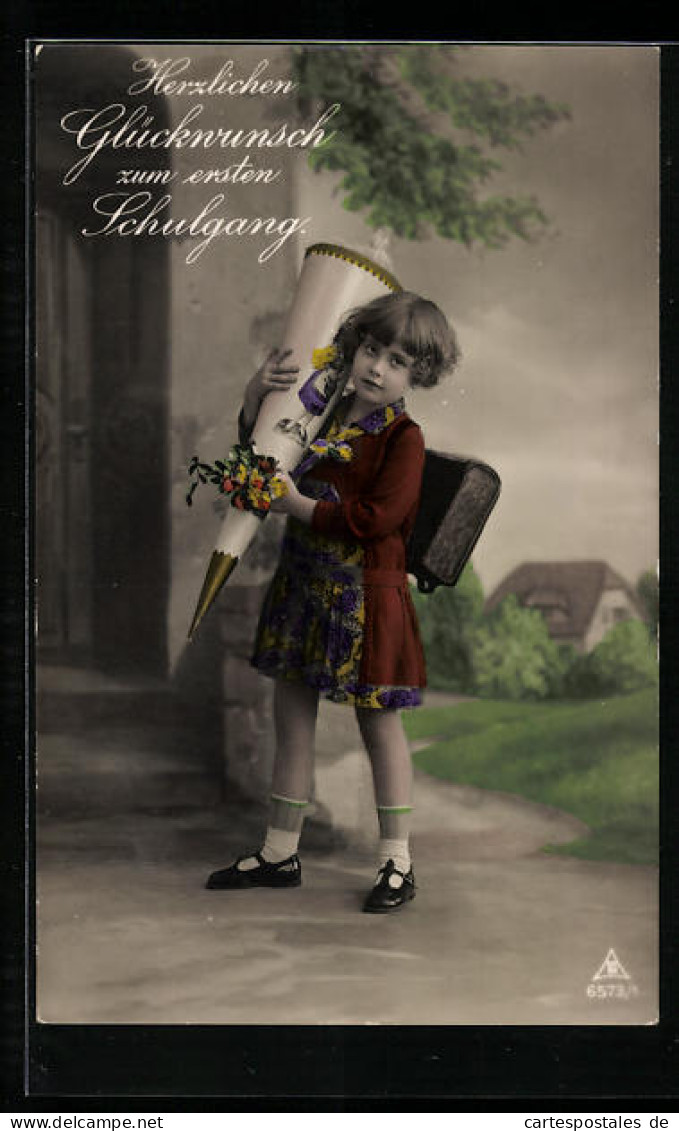 Foto-AK Photochemie Berlin Nr. 6573 /1: ABC-Schützin Mit Schultüte  - Photographie