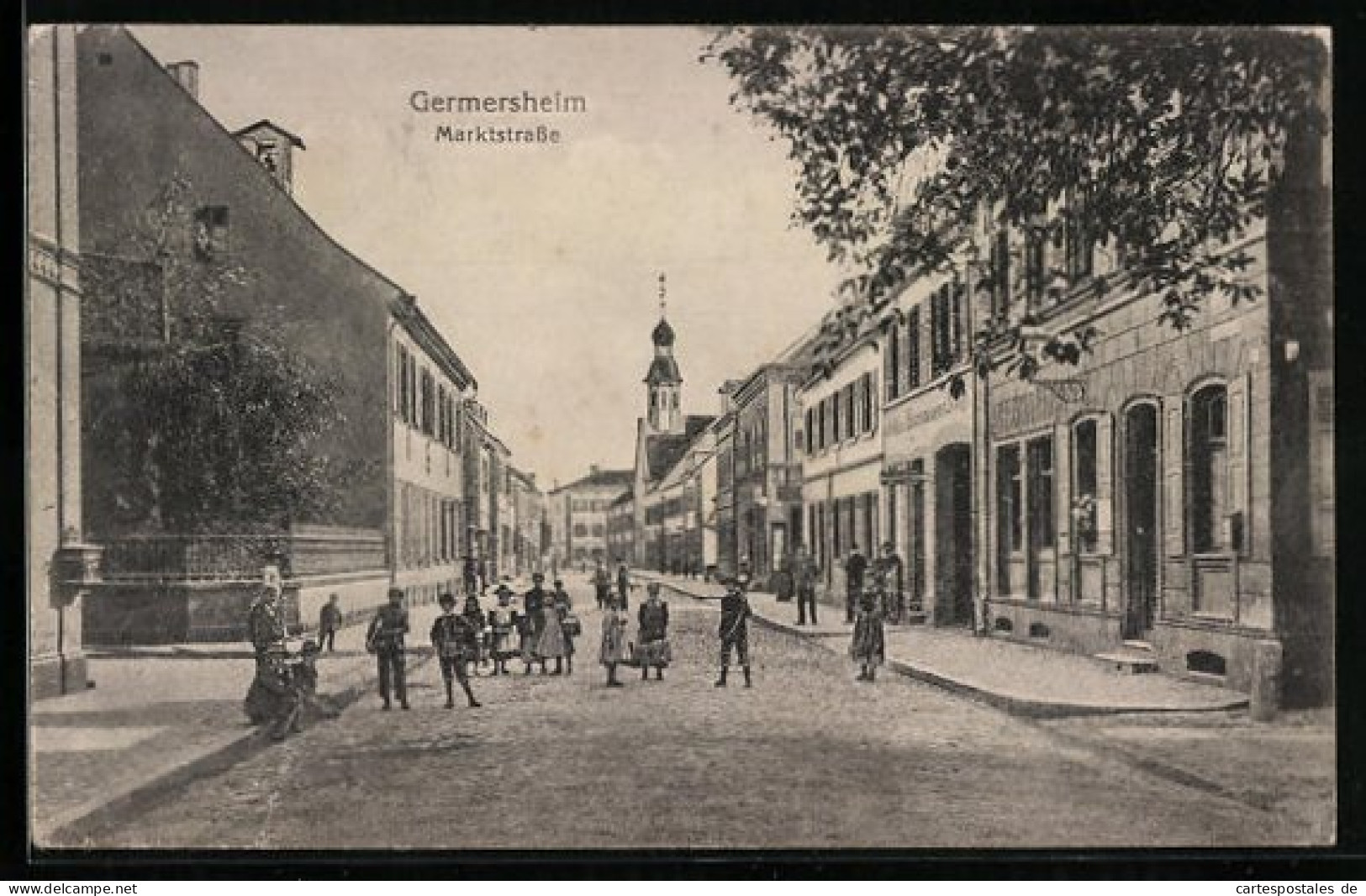 AK Germersheim, Marktstrasse Mit Passanten  - Germersheim