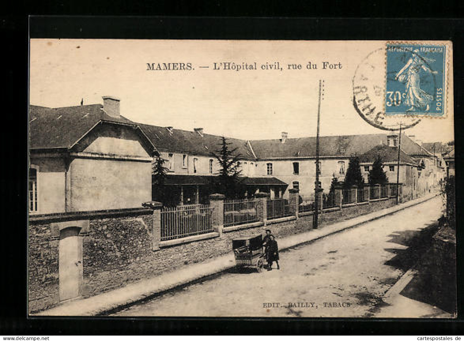 CPA Mamers, L`Hopital Civil, Rue Du Fort  - Mamers
