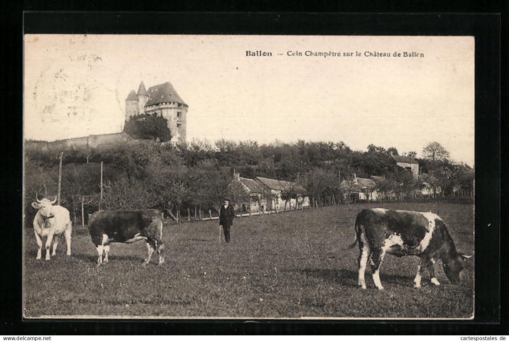 CPA Ballon, Coin Champetre Sur La Chateau De Ballon  - Autres & Non Classés