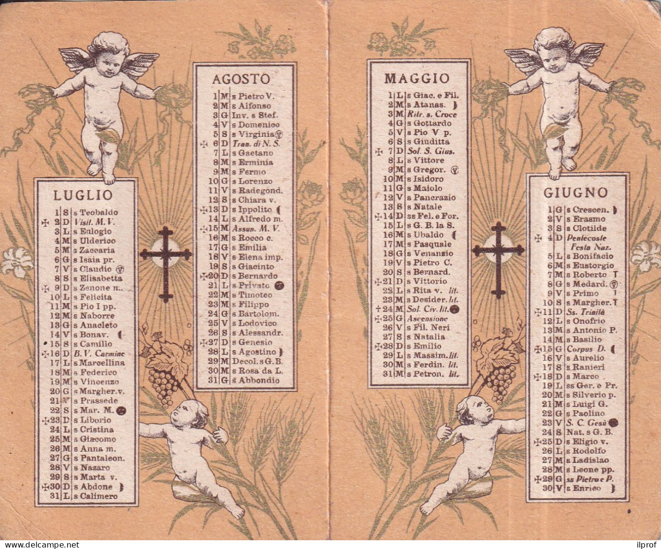 1933 Calendarietto A 6 Pagine Con Soggetti Religiosi  Rif. S485 - Religione & Esoterismo