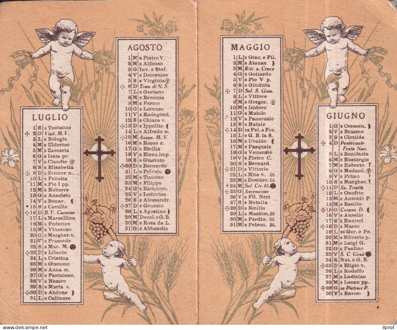 1933 Calendarietto A 6 Pagine Con Soggetti Religiosi  Rif. S485 - Godsdienst & Esoterisme