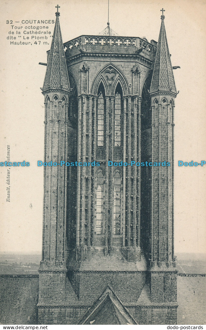 R010520 Coutances. Tour Octogone De La Cathedrale Dite Le Plomb Hauteur. B. Hopk - Monde