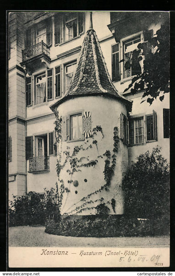 AK Konstanz, Hussturm Am Insel-Hotel  - Konstanz