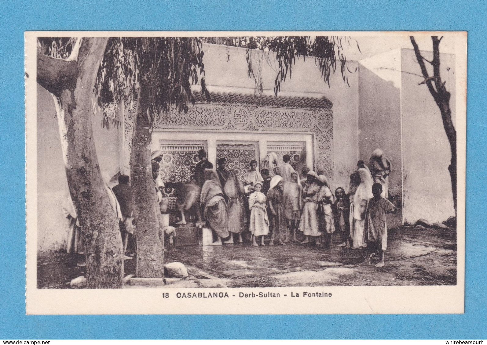 697 MOROCCO MARRUECOS CASABLANCA DERB-SULTAN LA FONTAINE RARE POSTCARD - Casablanca