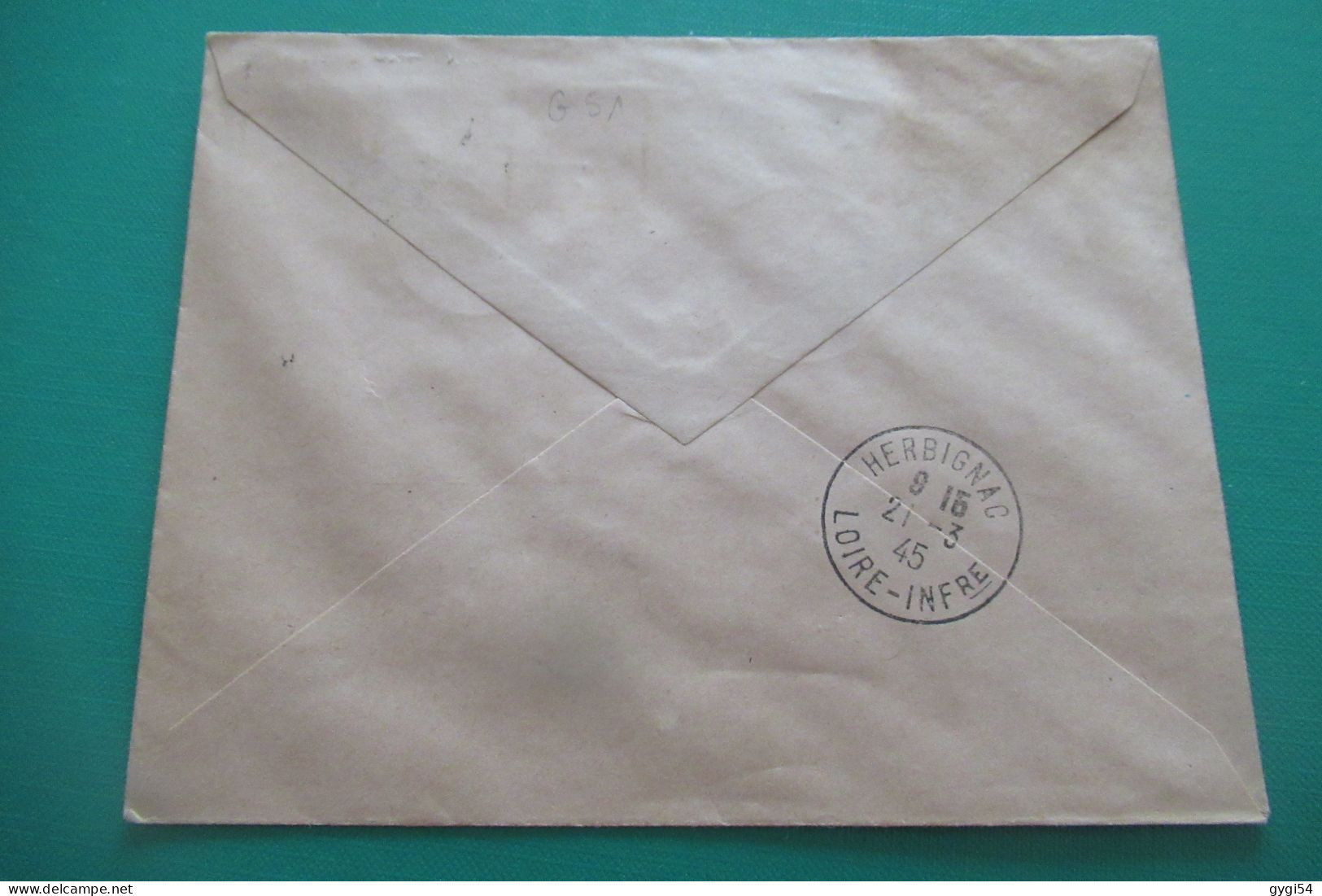 LIBERATION Lettre Recommandée En Expres  Taxe Perçue  GUERANDE 19 03 1945 - Libération