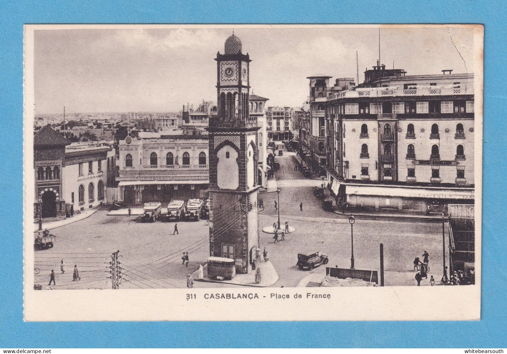 699 MOROCCO MARRUECOS CASABLANCA PLACE DE FRANCE RARE POSTCARD - Casablanca