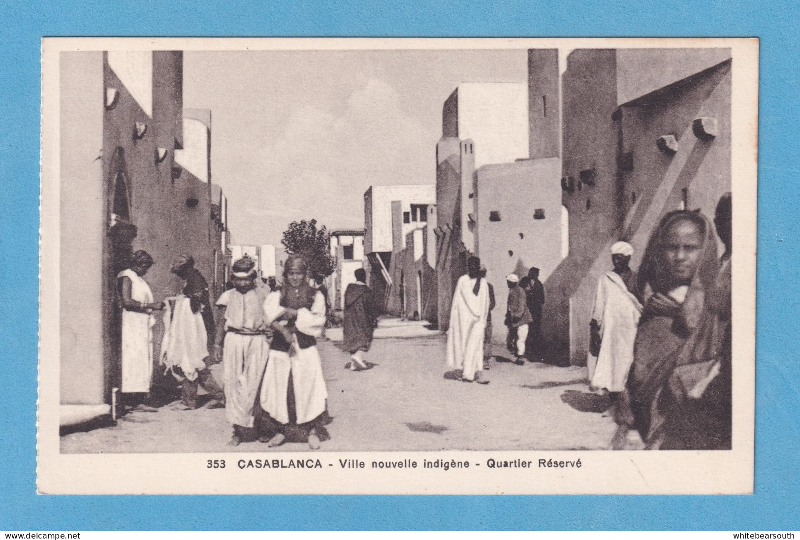 700 MOROCCO MARRUECOS CASABLANCA VILLE NOUVELLE INDIGENE QUARTIER RÉSERVÉ RARE POSTCARD - Casablanca