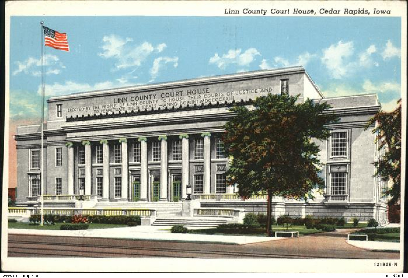 11111957 Cedar_Rapids_Iowa Linn County Court House - Other & Unclassified