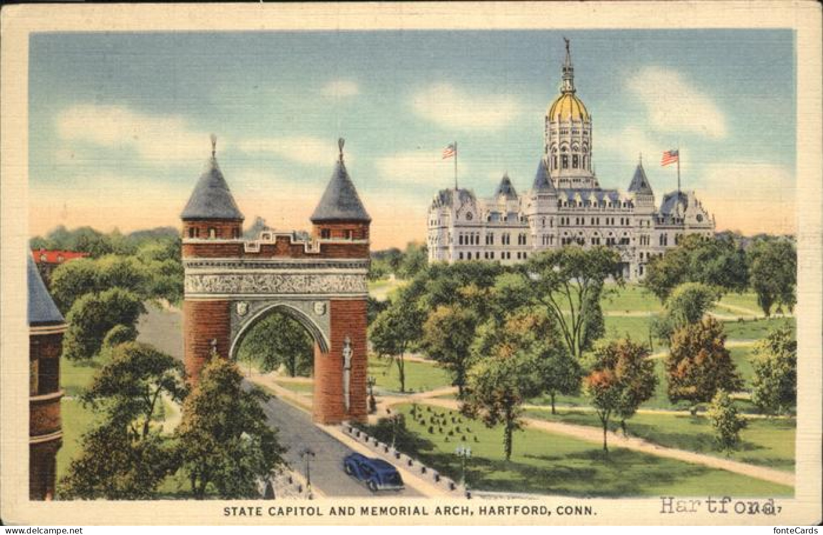 11111956 Hartford_Connecticut State Capitol Memorial Arch - Autres & Non Classés