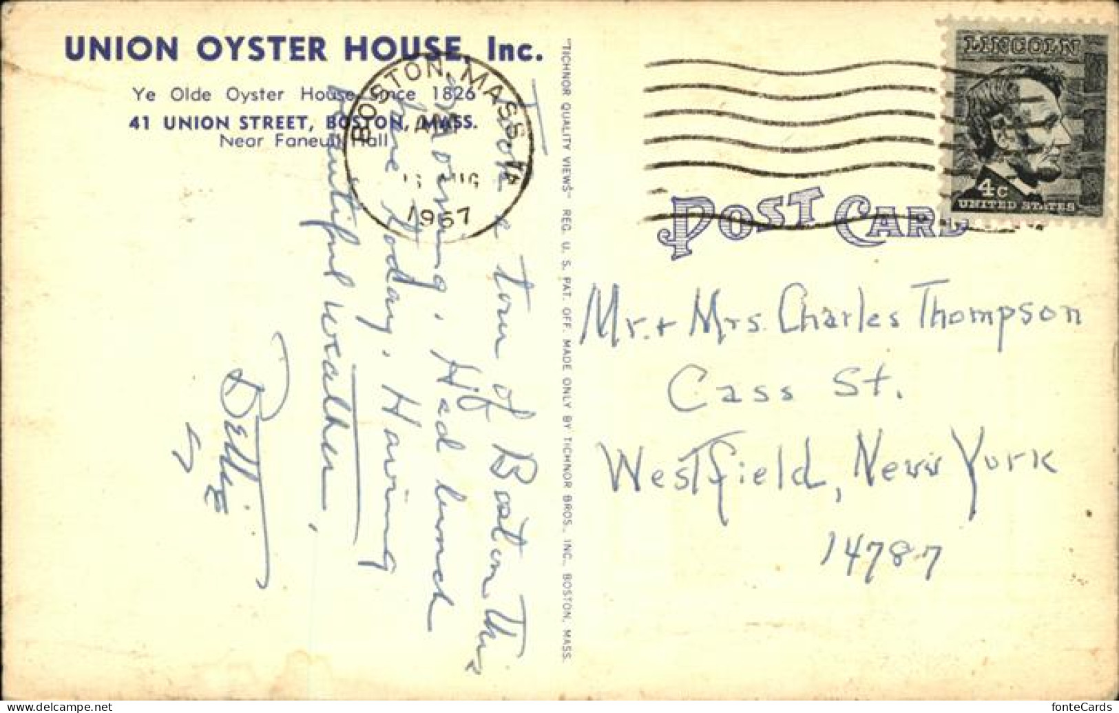 11111869 Boston_Massachusetts Oyster House - Sonstige & Ohne Zuordnung