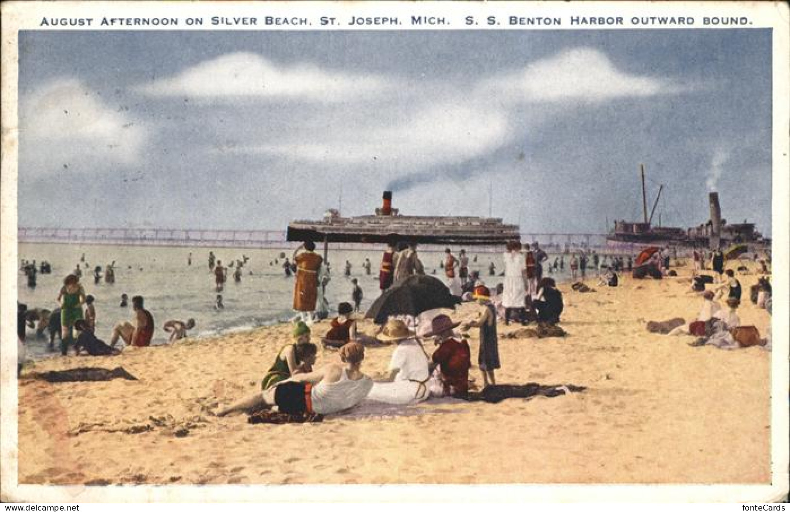 11111839 St Joseph Michigan Silver Beach Dampfer S.S. Benton  - Autres & Non Classés