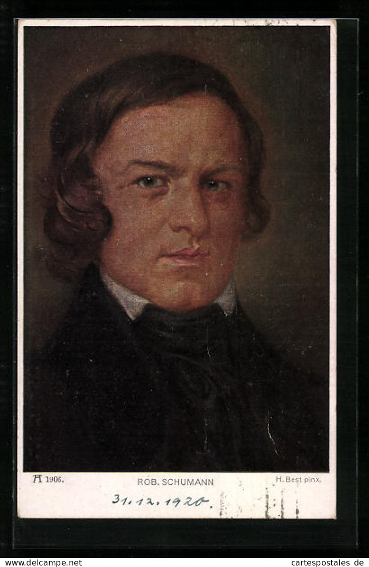 Künstler-AK Portrait Des Komponisten Rob. Schumann  - Artiesten