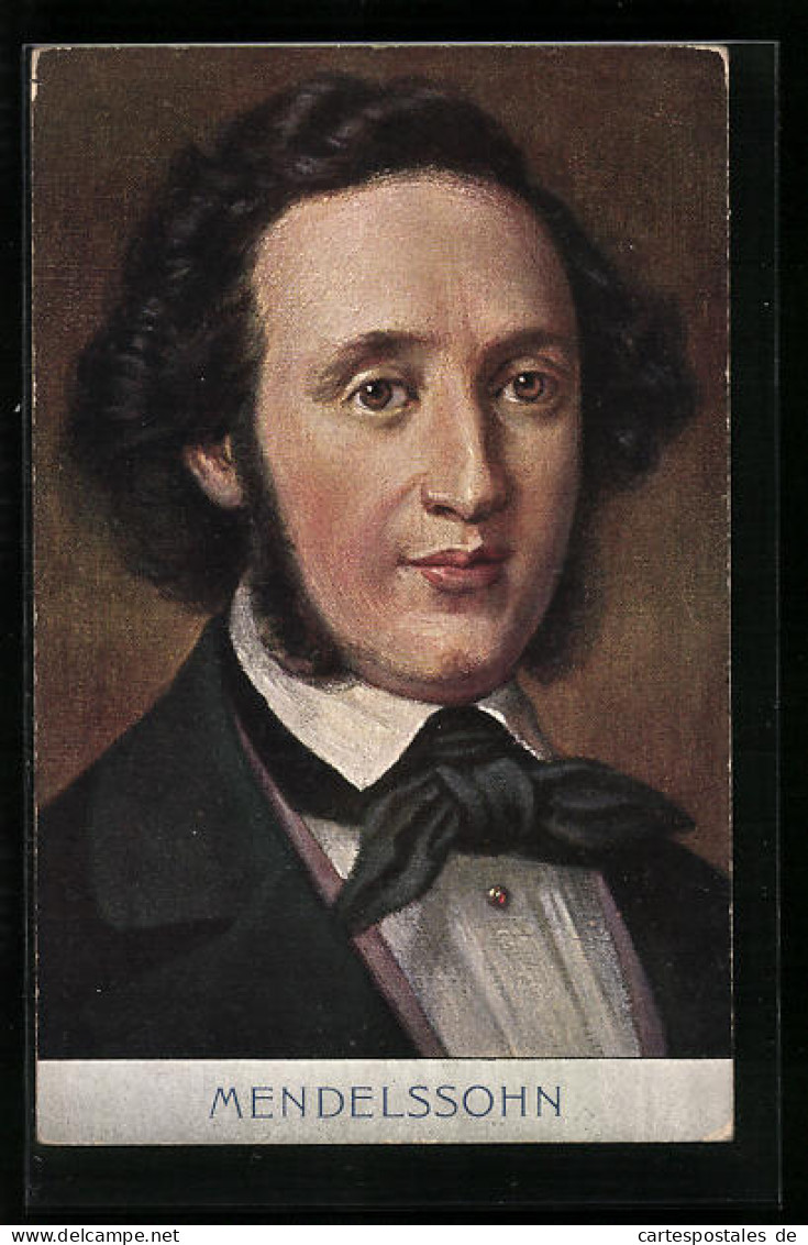 AK Komponist Mendelssohn Im Portrait  - Artistes