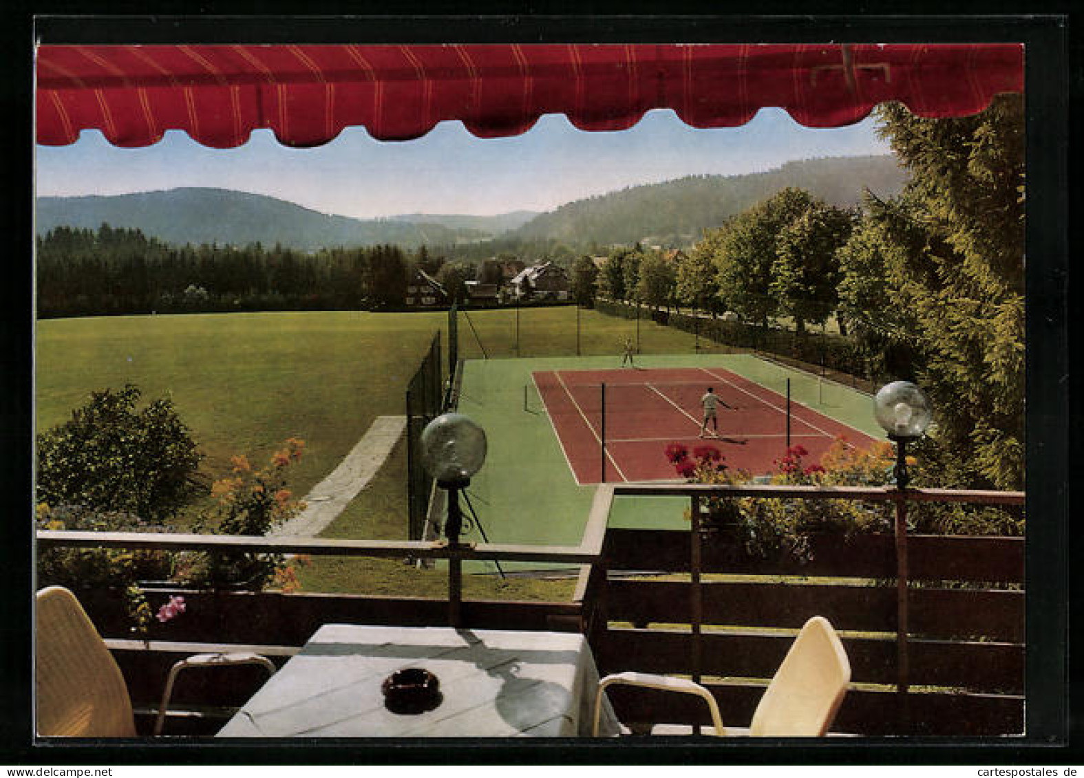 AK Hinterzarten /Schwarzwald, Hotel Weisses Rössle, Tennisplatz, Bes. Fam. H. Und U. Zimmermann  - Hinterzarten