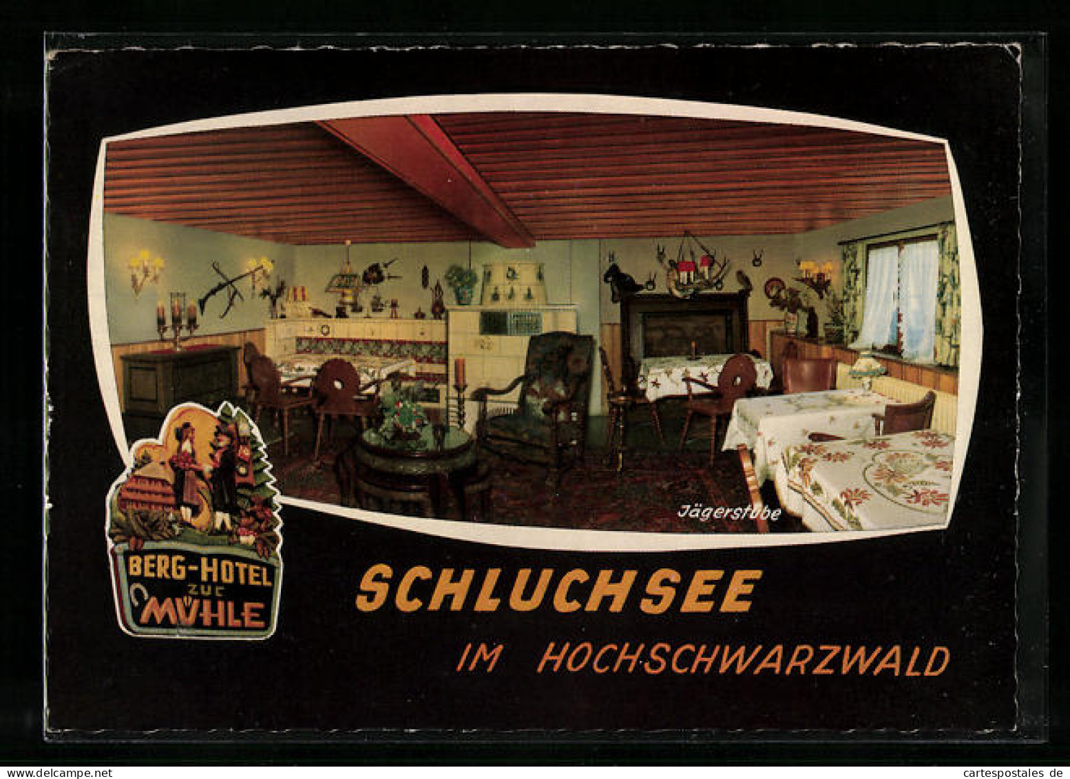 AK Schluchsee /Schwarzwald, Berghotel Zur Mühle, Jägerstube, Bes. Fam. Stoll  - Schluchsee