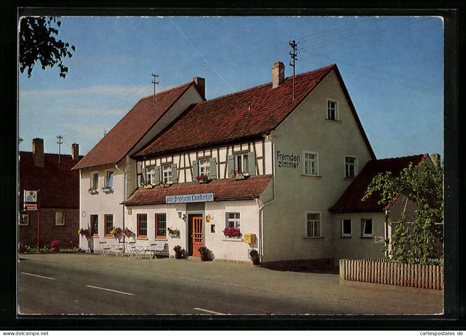 AK Reichardsroth B. Rothenburg, Gasthaus Zur Frohen Einkehr, Bes. Frau Hannelore Böhm  - Rothenburg O. D. Tauber