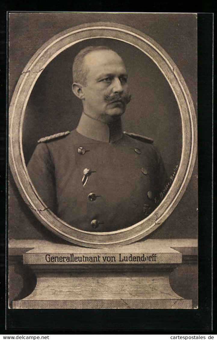 AK Generalleutnant Erich Ludendorff Mit Blick Zur Seite  - Historische Persönlichkeiten