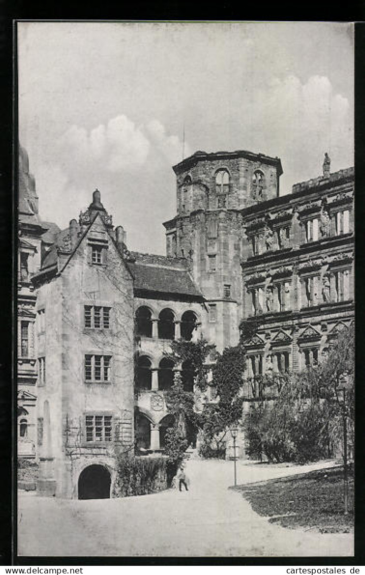 AK Heidelberg, Schloss, Der Achteckige Turm Am Schlosshof  - Sonstige & Ohne Zuordnung