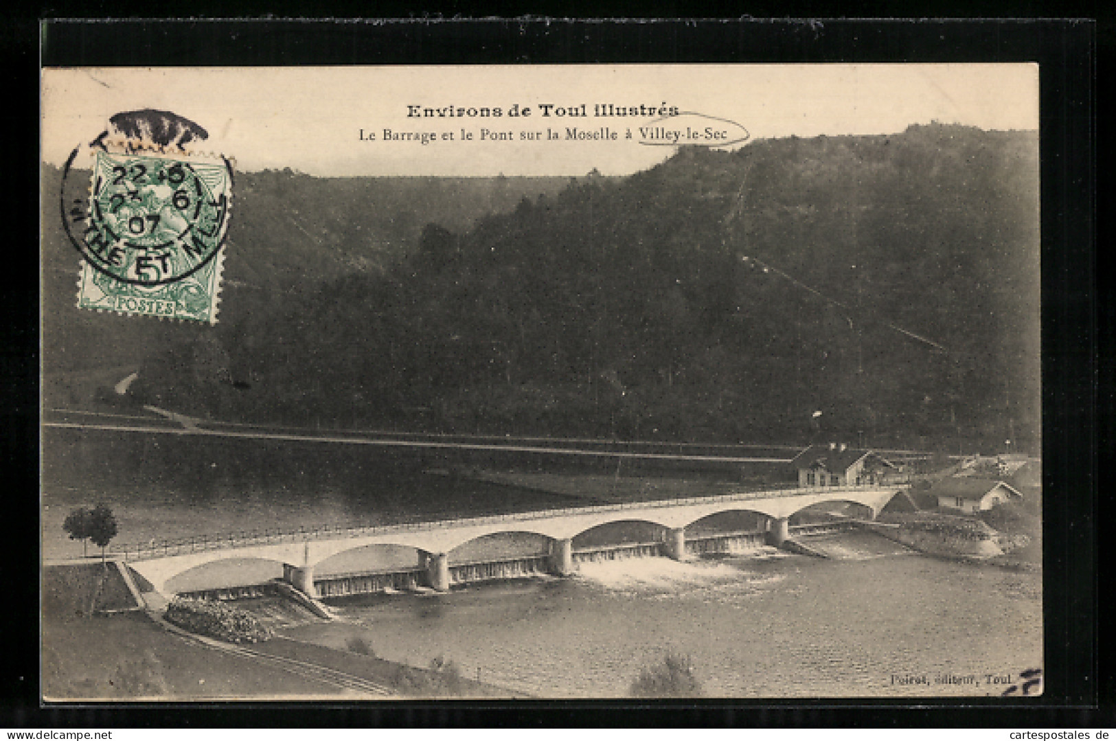 CPA Villey-le-Sec, Le Barrage Et Le Pont Sur La Moselle  - Autres & Non Classés