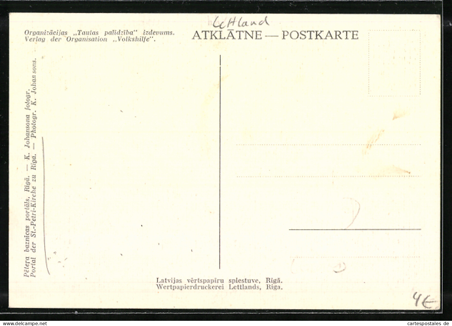 AK Riga, Portal Der St. Petri-Kirche  - Lettonie