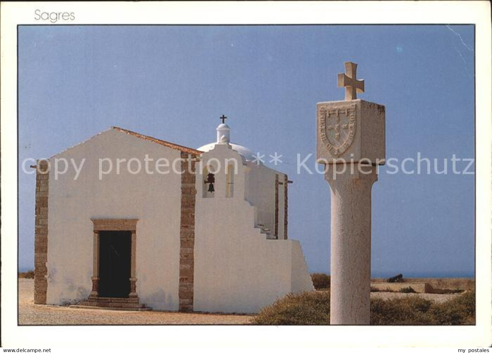 72557678 Sagres Algarve Kapelle Santa Graca Gedenksaeule  Sagres Algarve - Autres & Non Classés