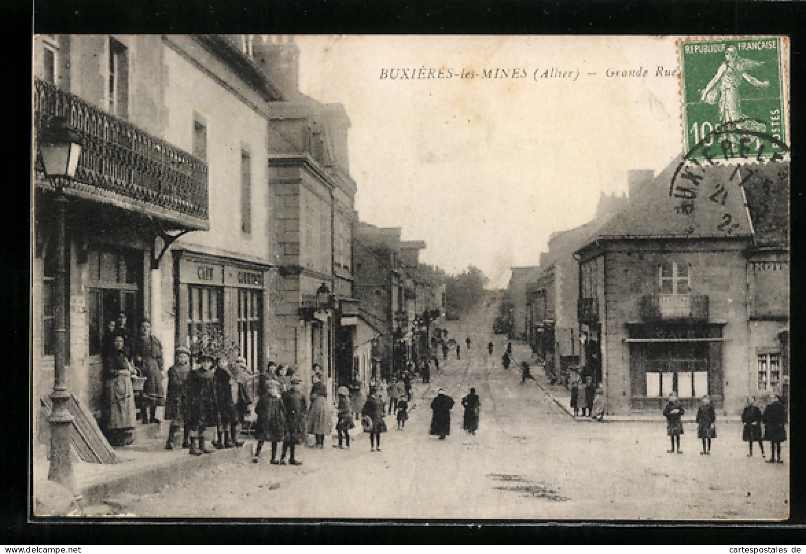 CPA Buxières-les-Mines, Grande Rue  - Autres & Non Classés