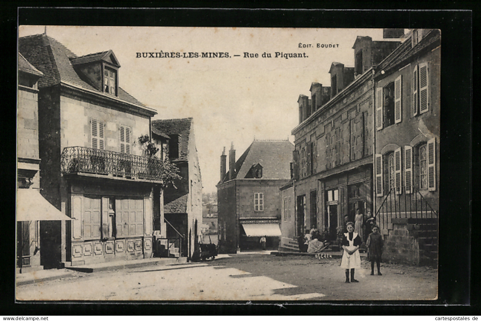 CPA Buxieres-les-Mines, Rue Du Piquant  - Autres & Non Classés