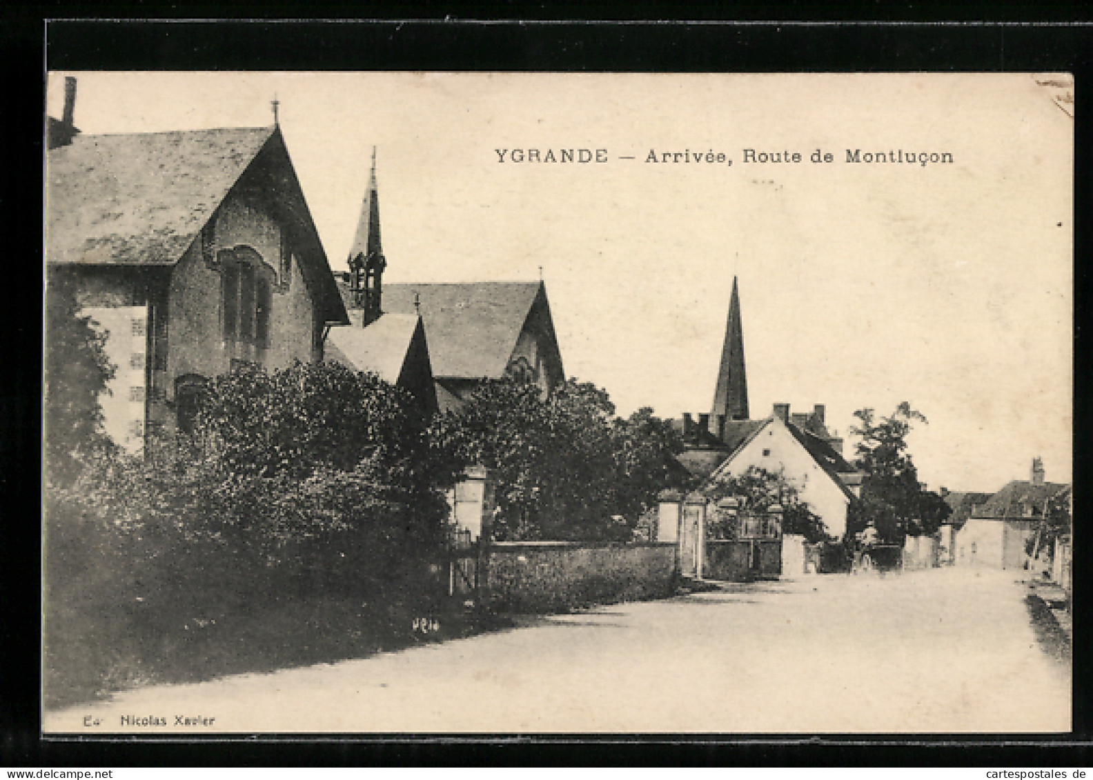 CPA Ygrande, Arrivée, Route De Montlucon  - Montlucon