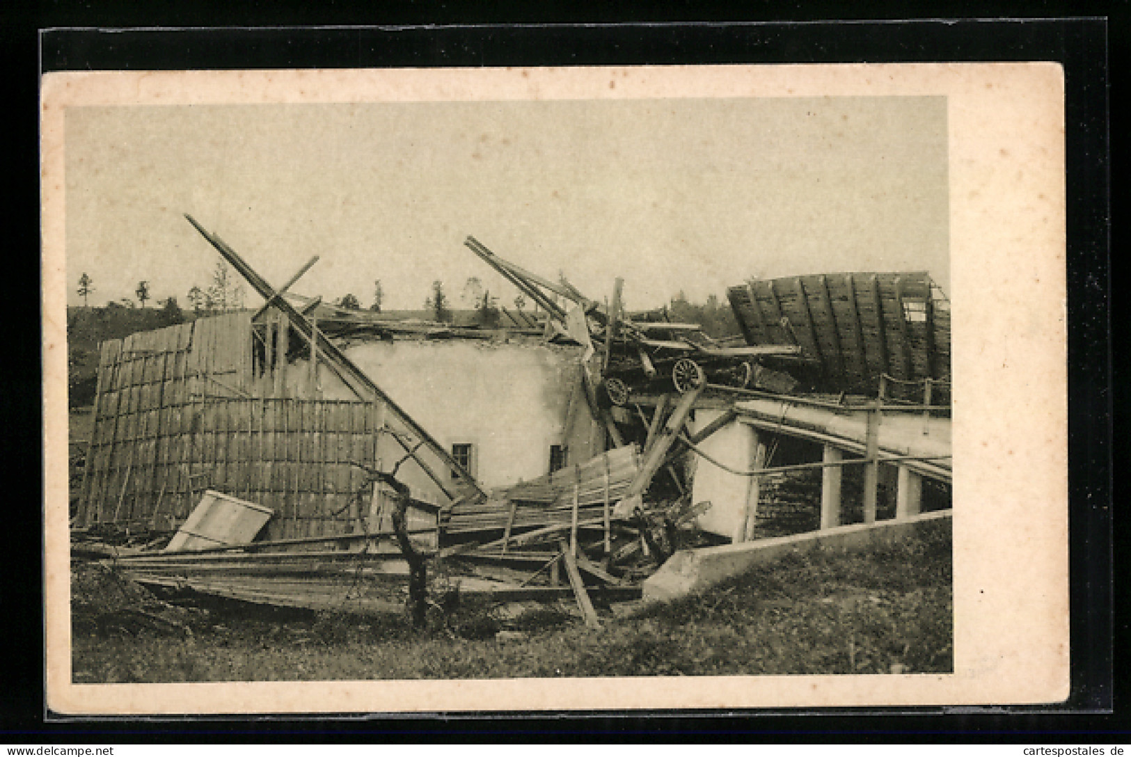 AK La Chaux-de-Fonds, Cyclone 1926, Ferme Geiser Détruite  - La Chaux-de-Fonds