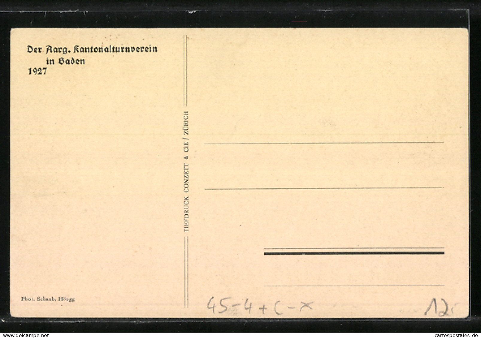 AK Baden, Aargauischer Kantonalturnverein 1927  - Baden