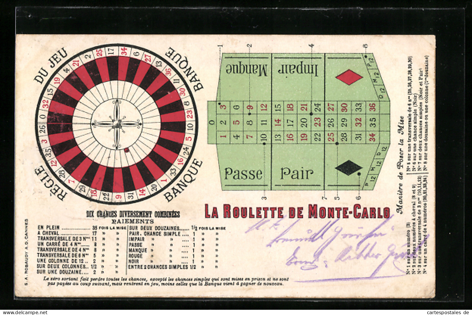 AK La Roulette De Monte-Carlo, Glücksspiel, Casino  - Other & Unclassified