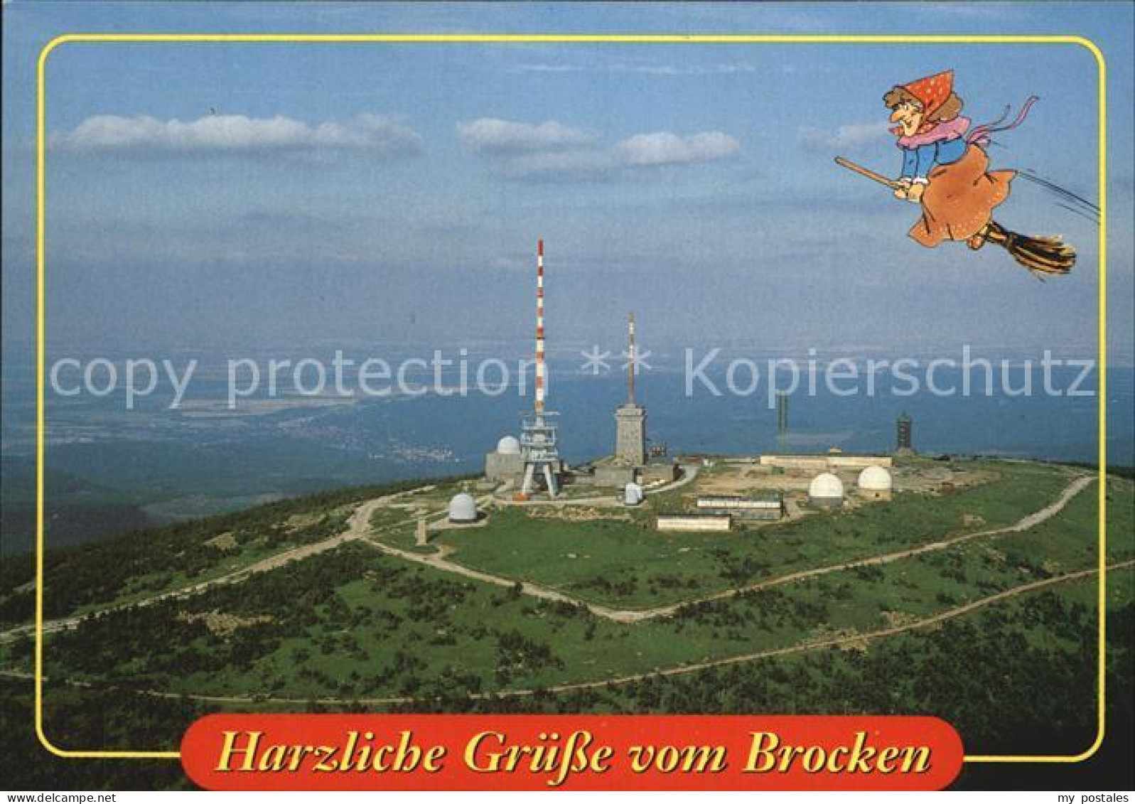 72556713 Brocken Luftaufnahme Grusskarte Wernigerode - Wernigerode