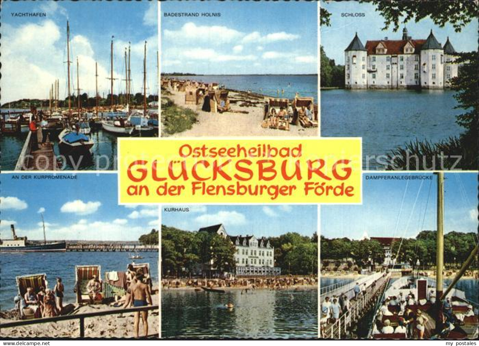 72556541 Gluecksburg Ostseebad Yachthafen Badestrand Schloss Kurpromenade Glueck - Sonstige & Ohne Zuordnung