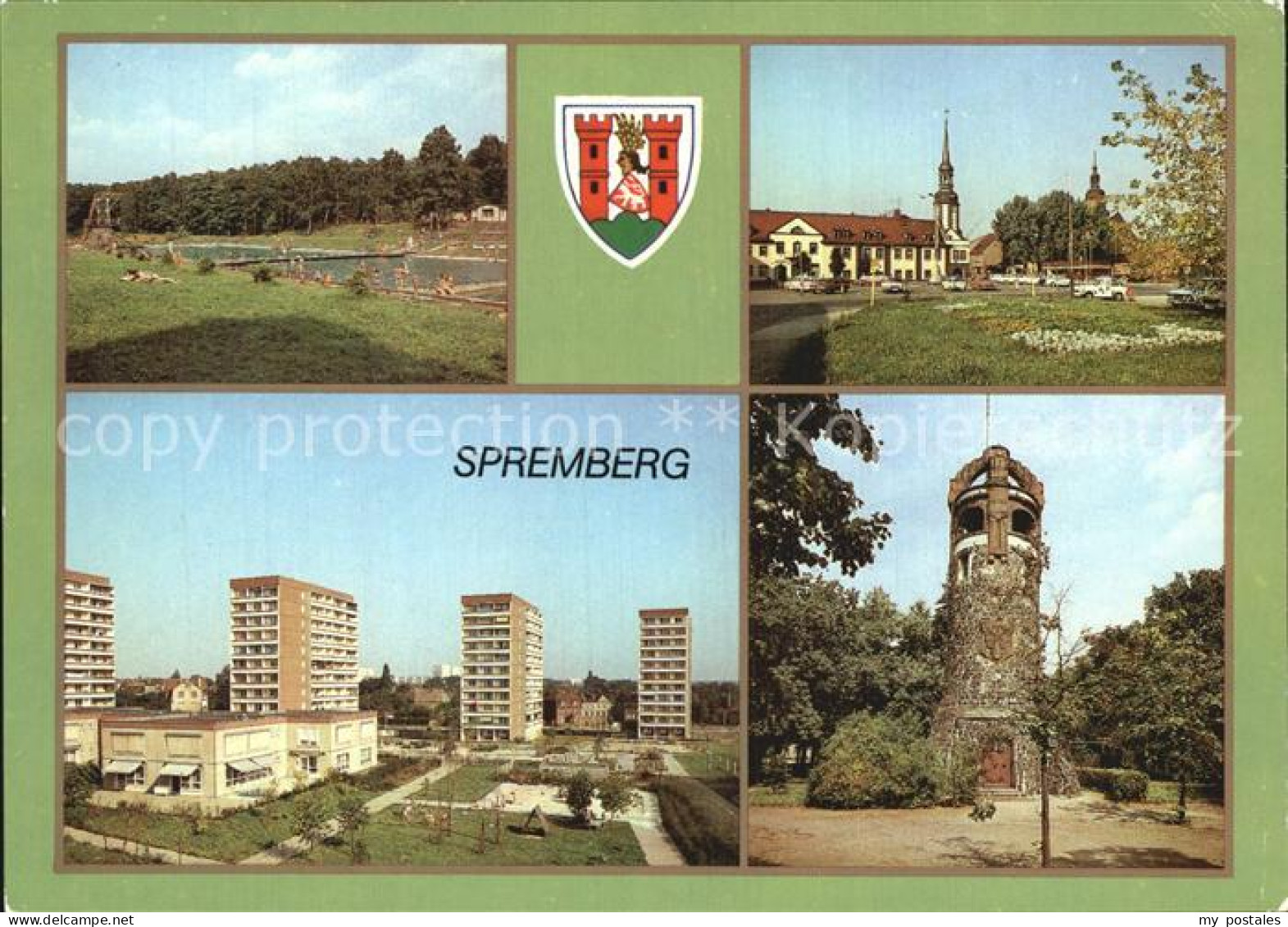 72555500 Spremberg Niederlausitz Freibad Markt Georgenbergturm Spremberg Grodk - Spremberg