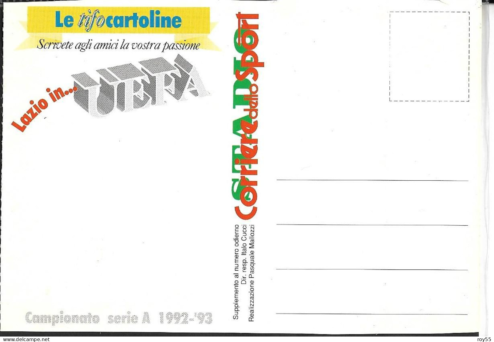 Sport Calcio Ss Lazio Calcio 1900 Lazio Ale Fernando Orsi Portiere Campionato Serie A 1992 1993 (v.retro) - Soccer