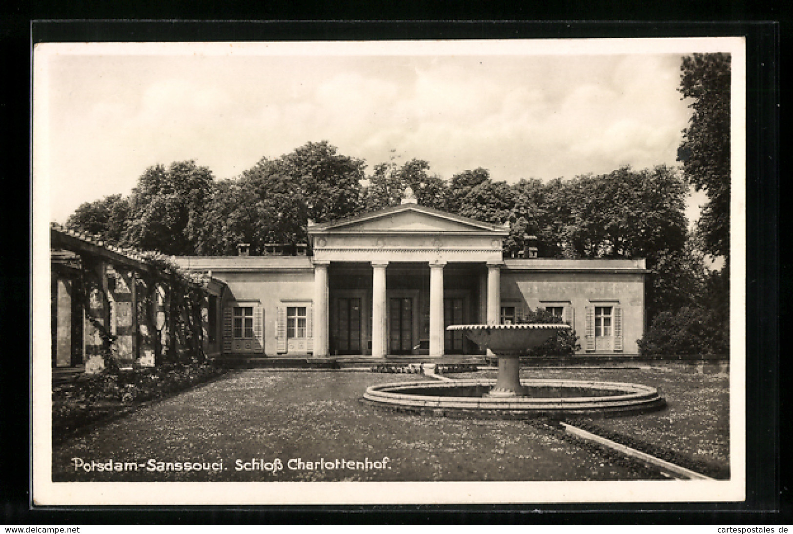 AK Potsdam-Sanssouci, Schloss Charlottenhof Mit Garten  - Autres & Non Classés