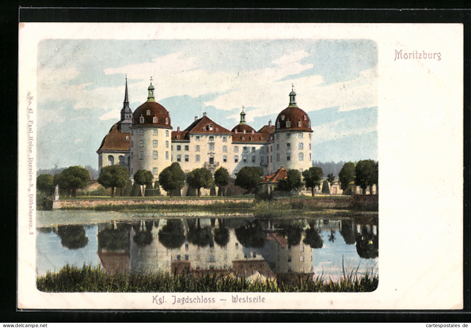 AK Moritzburg, Kgl. Jagdschloss, Westseite  - Chasse