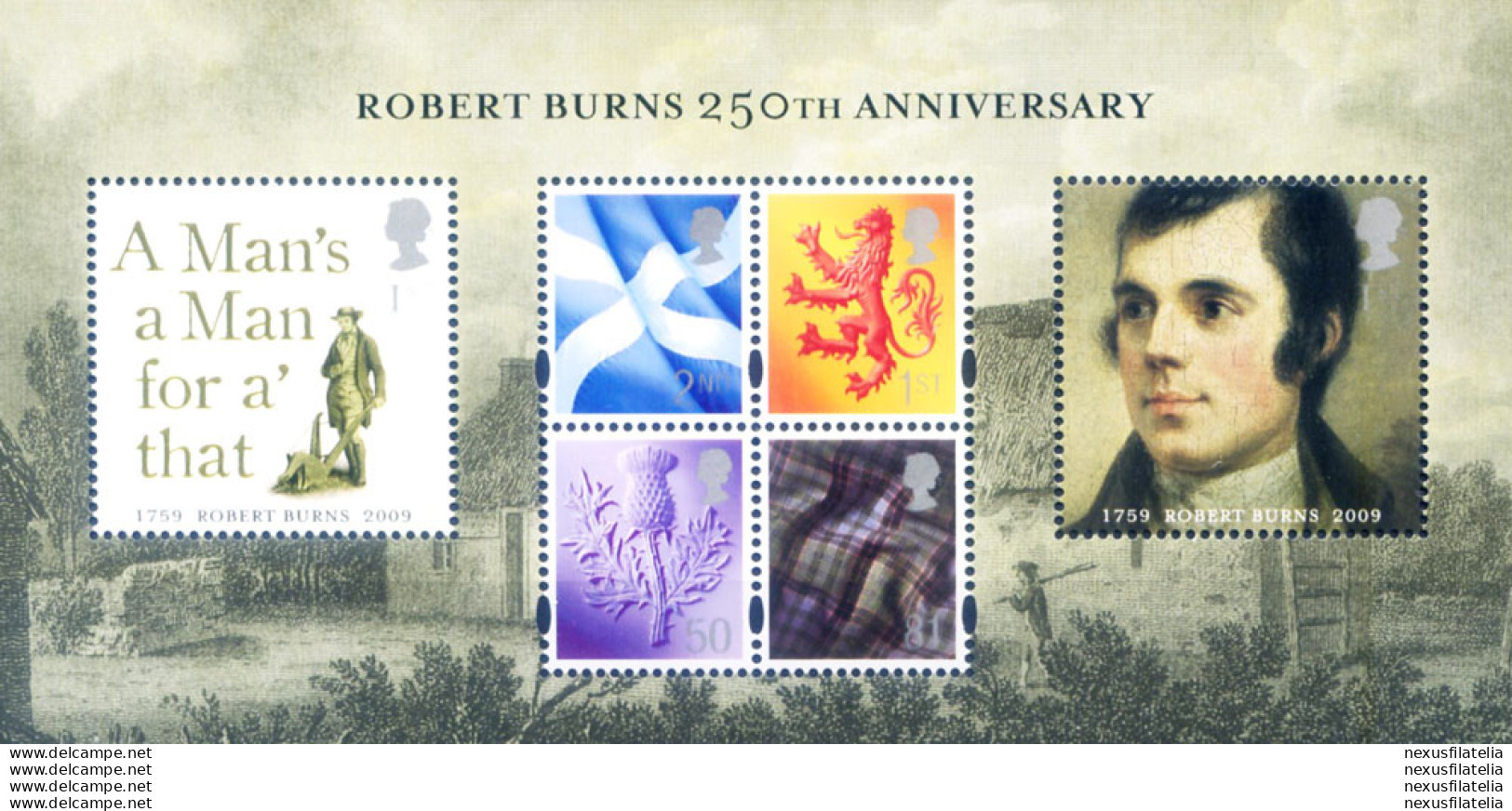 Robert Burns 2009. - Blocs-feuillets