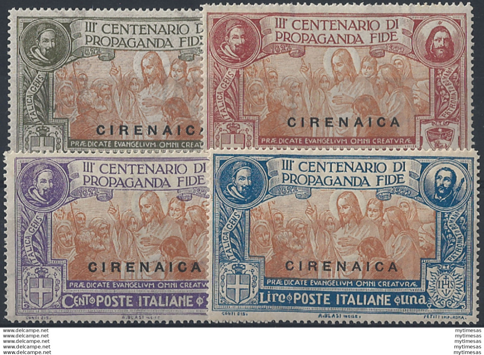 1923 Cirenaica Propaganda Fide 4v. MNH Sassone N. 1/4 - Other & Unclassified