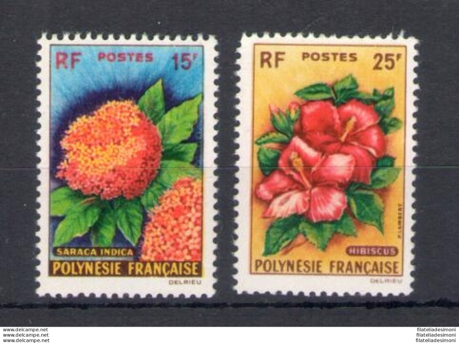 1962 Nouvelle Caledonie - Catalogo Yvert N. 15-16 - Fiori - 2 Valori MNH** - Other & Unclassified
