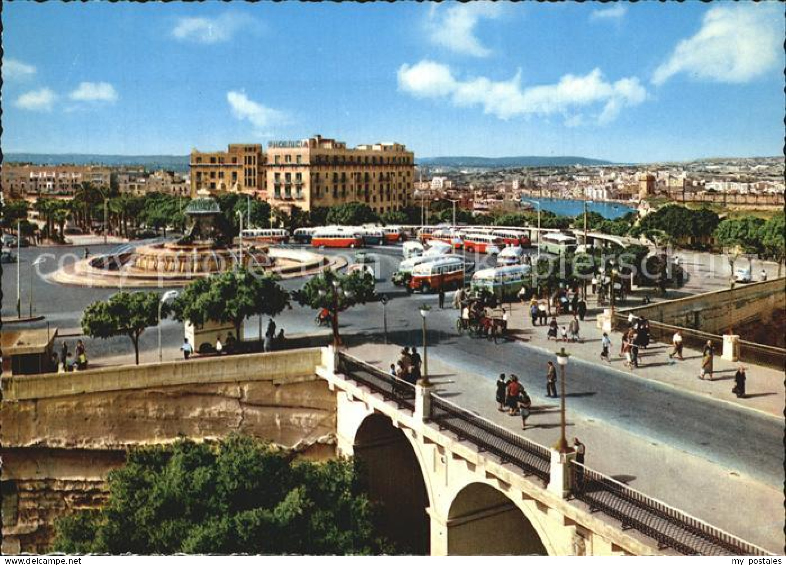 72551711 Floriana Busbahnhof Triton Brunnen Malta - Malte