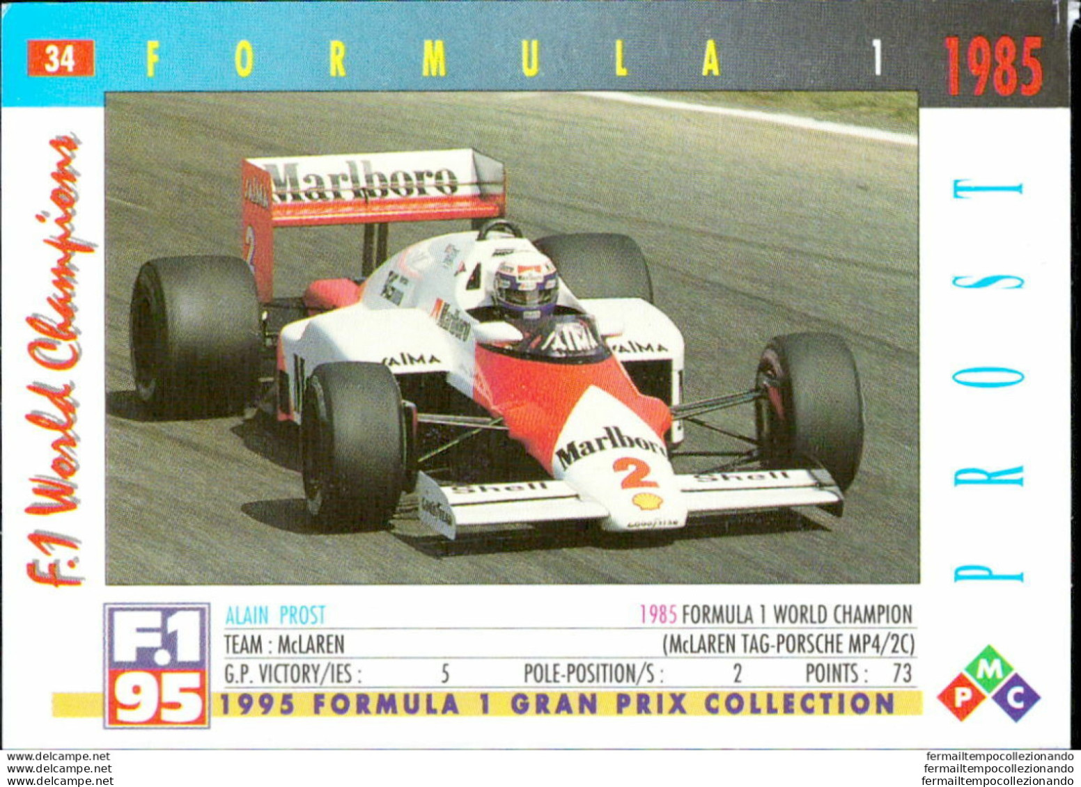 Bh34 1995 Formula 1 Gran Prix Collection Card Prost N 34 - Catalogues